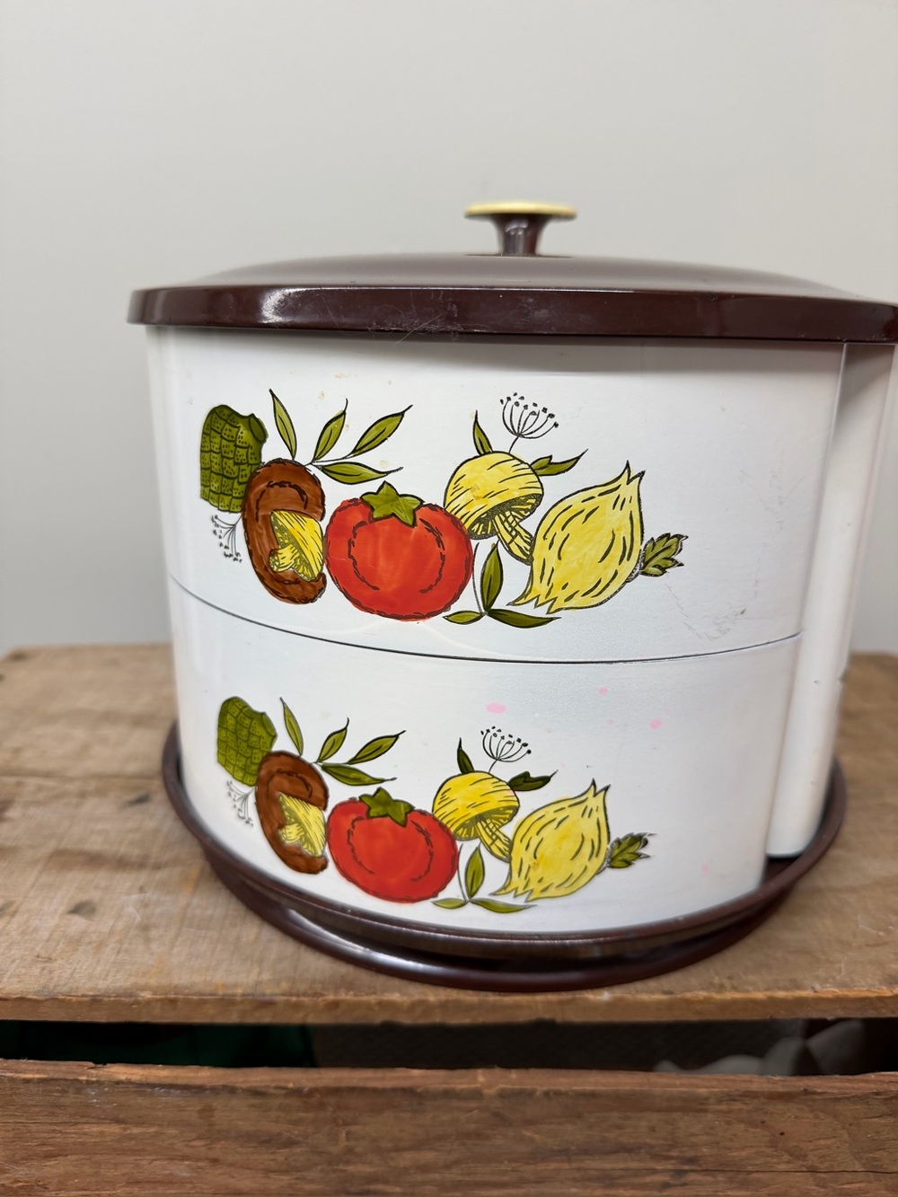 Vintage spice of life Fruit Pattern Kitchen Canister set. Made in Japan